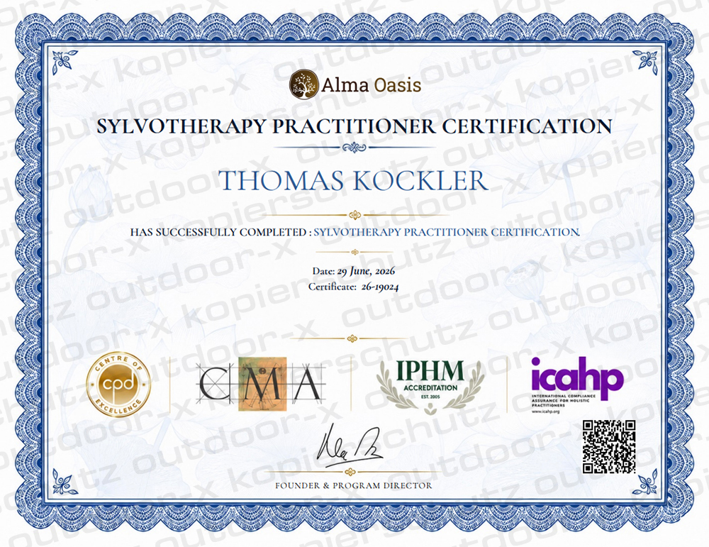 Zertifikat zur Weiterbildung zum Kursleiter für Waldbaden und Sylvotherapy Practitioner